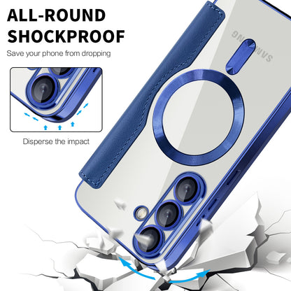 Funda MagSafe para Samsung Galaxy S25 S931, Techsuit, SmartMag Book, Azul