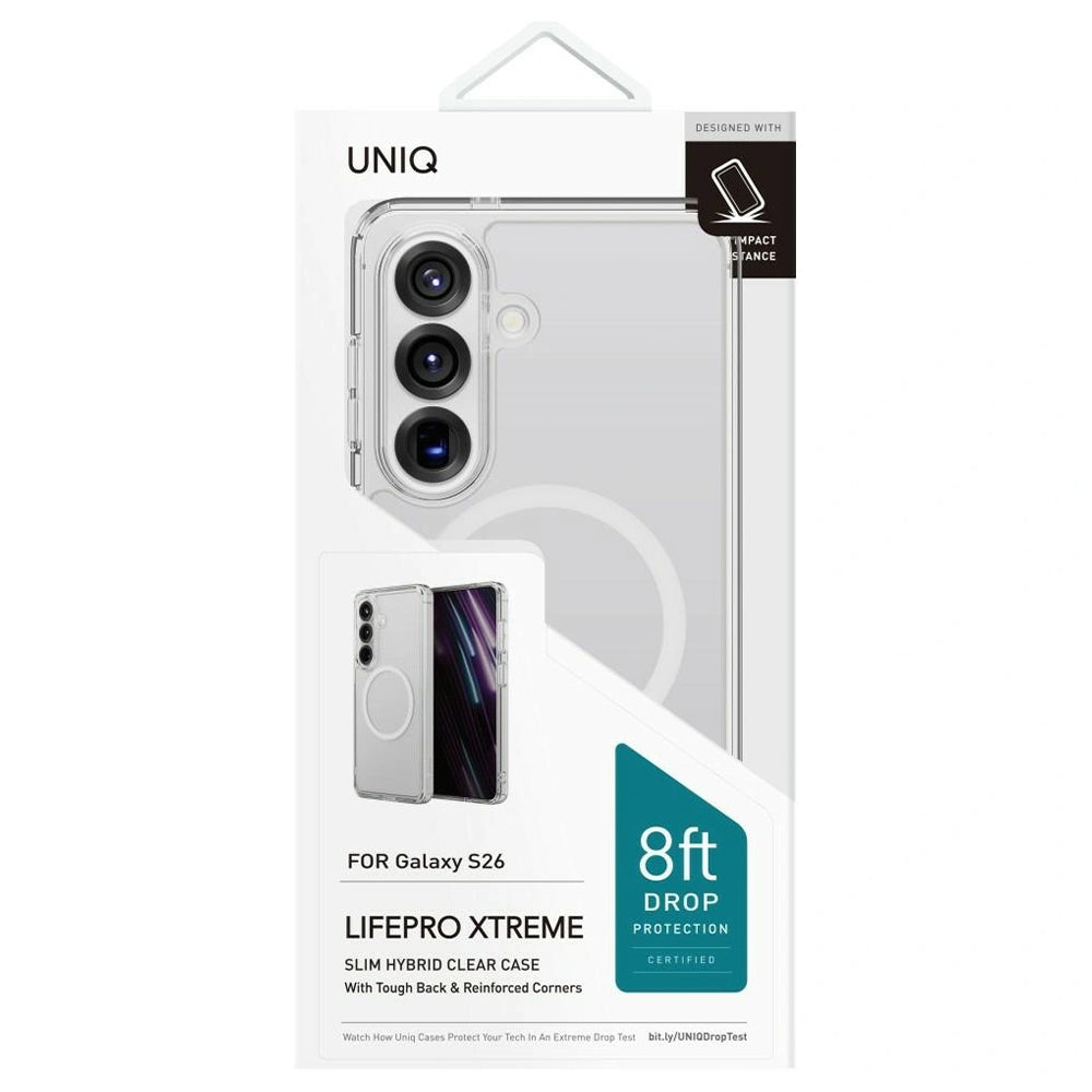 Funda MagSafe para Samsung Galaxy S25 S931, UNIQ, LifePro Xtreme MagClick, Transparente