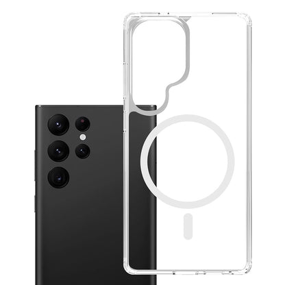 Funda MagSafe para Samsung Galaxy S25 Ultra S938, 3MK, Armor MagCase, Transparente