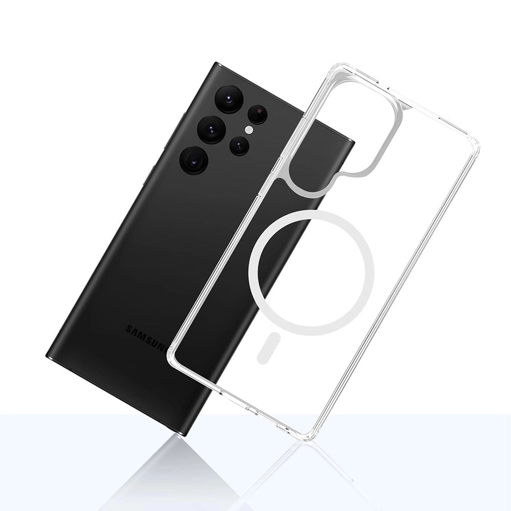 Funda MagSafe para Samsung Galaxy S25 Ultra S938, 3MK, Armor MagCase, Transparente