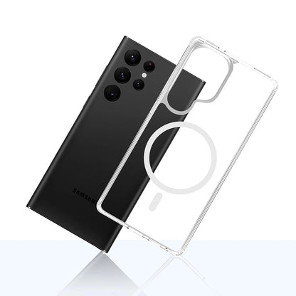 Funda MagSafe para Samsung Galaxy S25 Ultra S938, 3MK, Armor MagCase, Transparente