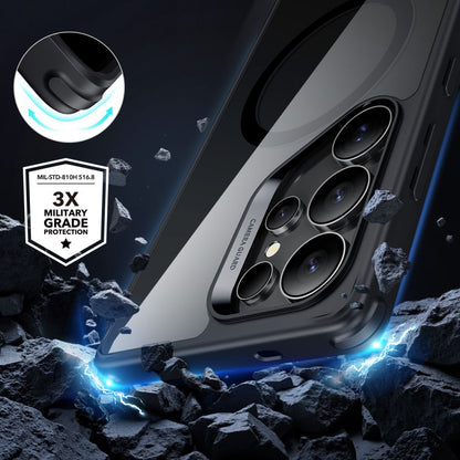 Funda MagSafe para Samsung Galaxy S25 Ultra S938, ESR, Classic Hybrid, Negra Transparente
