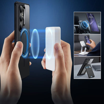 Funda MagSafe para Samsung Galaxy S25 Ultra S938, ESR, Classic Hybrid, Negra Transparente