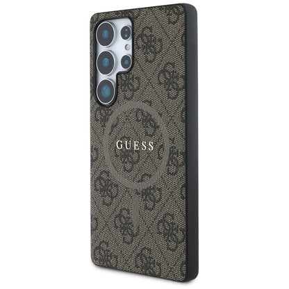 Funda MagSafe para Samsung Galaxy S25 Ultra S938, Guess, 4G Ring Classic Logo, Marrón