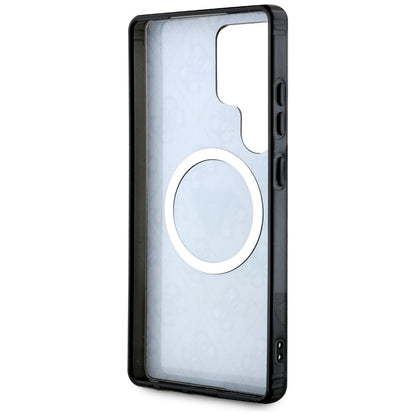 Funda MagSafe para Samsung Galaxy S25 Ultra S938, Guess, IML Glitter 4G Circle Triangle, Negra