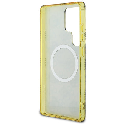 Funda MagSafe para Samsung Galaxy S25 Ultra S938, Guess, IML Peony On 4G Background, Marrón