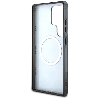 Funda MagSafe para Samsung Galaxy S25 Ultra S938, Guess, IML Peony On 4G Background, Negra