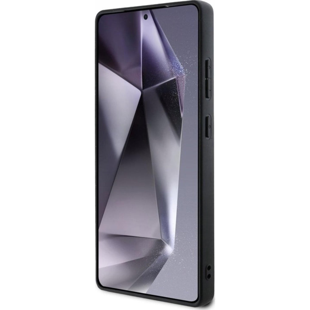 Funda MagSafe para Samsung Galaxy S25 Ultra S938, Guess, Peony Grained Hot Stamp Triangle, Marrón