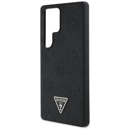 Funda MagSafe para Samsung Galaxy S25 Ultra S938, Guess, Peony Grained Hot Stamp Triangle, Negra