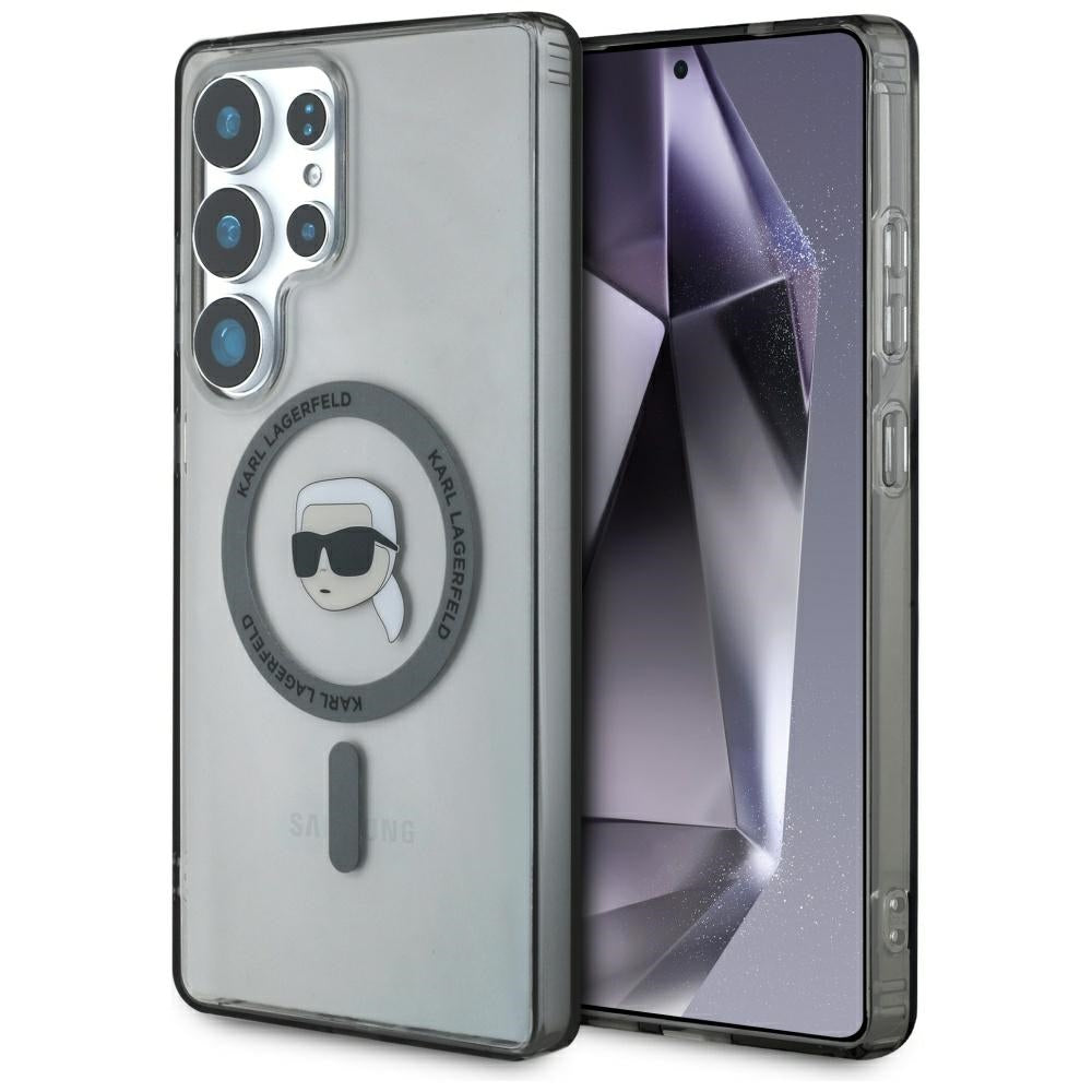 Funda MagSafe para Samsung Galaxy S25 Ultra S938, Karl Lagerfeld, IML Karl's Head, Negra