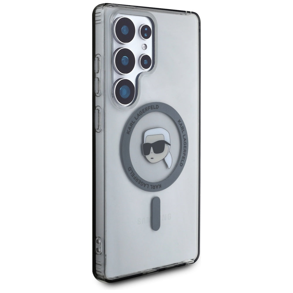 Funda MagSafe para Samsung Galaxy S25 Ultra S938, Karl Lagerfeld, IML Karl's Head, Negra