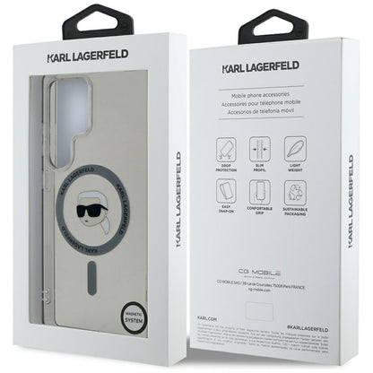 Funda MagSafe para Samsung Galaxy S25 Ultra S938, Karl Lagerfeld, IML Karl's Head, Negra