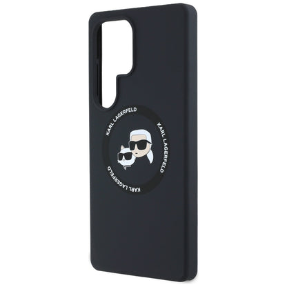 Funda MagSafe para Samsung Galaxy S25 Ultra S938, Karl Lagerfeld, Silicone Double Heads, Negra
