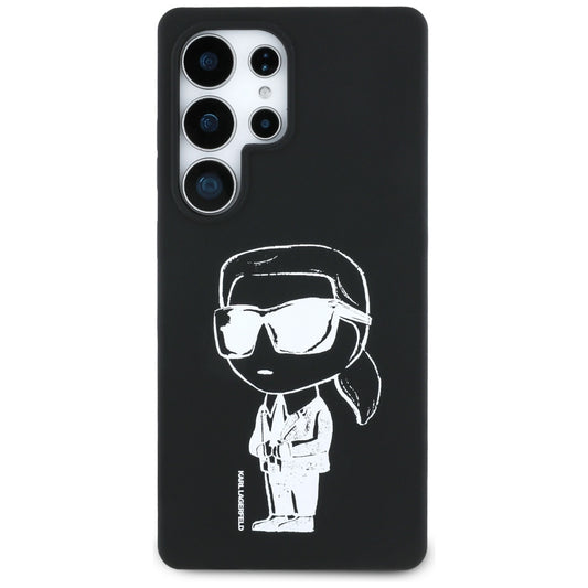 Funda MagSafe para Samsung Galaxy S25 Ultra S938, Karl Lagerfeld, Silicona Graffiti, Negra