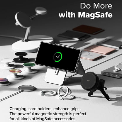 Funda MagSafe para Samsung Galaxy S25 Ultra S938, Ringke, Fusion, Transparente Mate