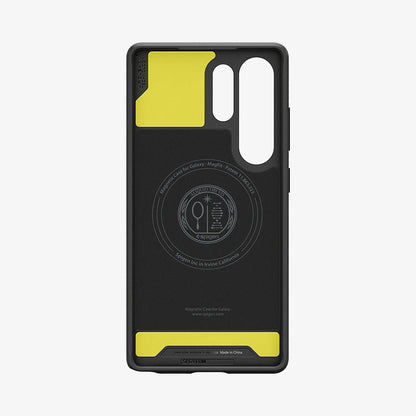 Funda MagSafe para Samsung Galaxy S25 Ultra S938, Spigen, Rugged Armor, Negra Mate ACS08951