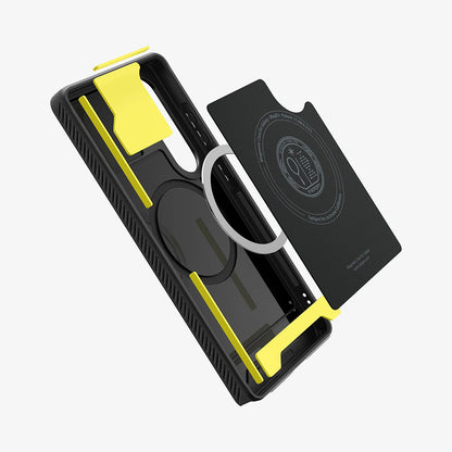 Funda MagSafe para Samsung Galaxy S25 Ultra S938, Spigen, Rugged Armor, Negra Mate ACS08951