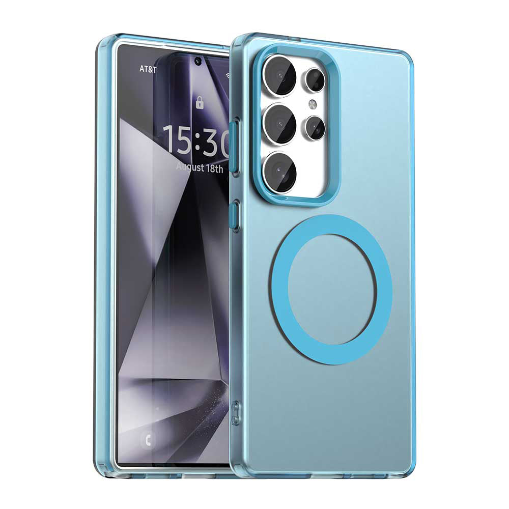 Funda MagSafe para Samsung Galaxy S25 Ultra S938, Techsuit, CandyCase, Azul