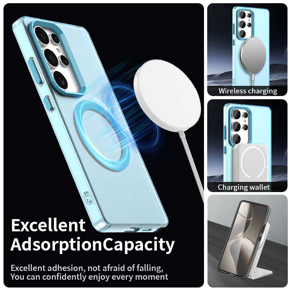 Funda MagSafe para Samsung Galaxy S25 Ultra S938, Techsuit, CandyCase, Azul