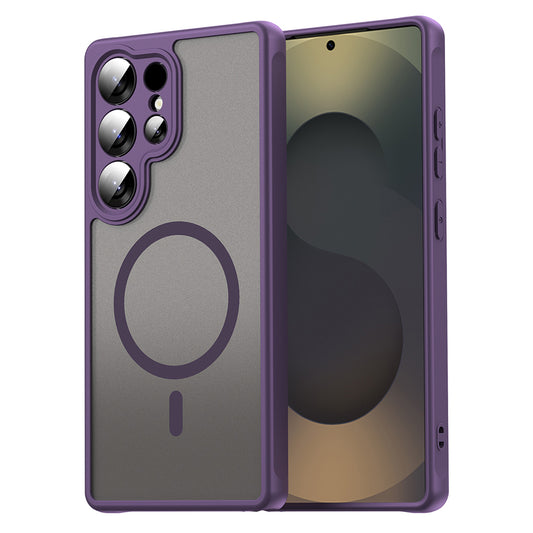 Funda MagSafe para Samsung Galaxy S25 Ultra S938, Techsuit, HaloFrost II, Morado