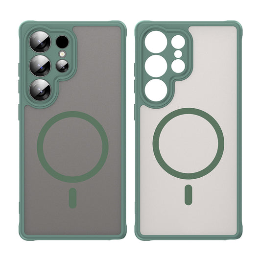 Funda MagSafe para Samsung Galaxy S25 Ultra S938, Techsuit, HaloFrost II, Verde
