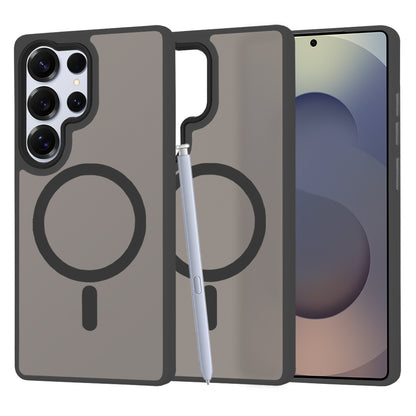 Funda MagSafe para Samsung Galaxy S25 Ultra S938, Techsuit, HaloFrost, Negra