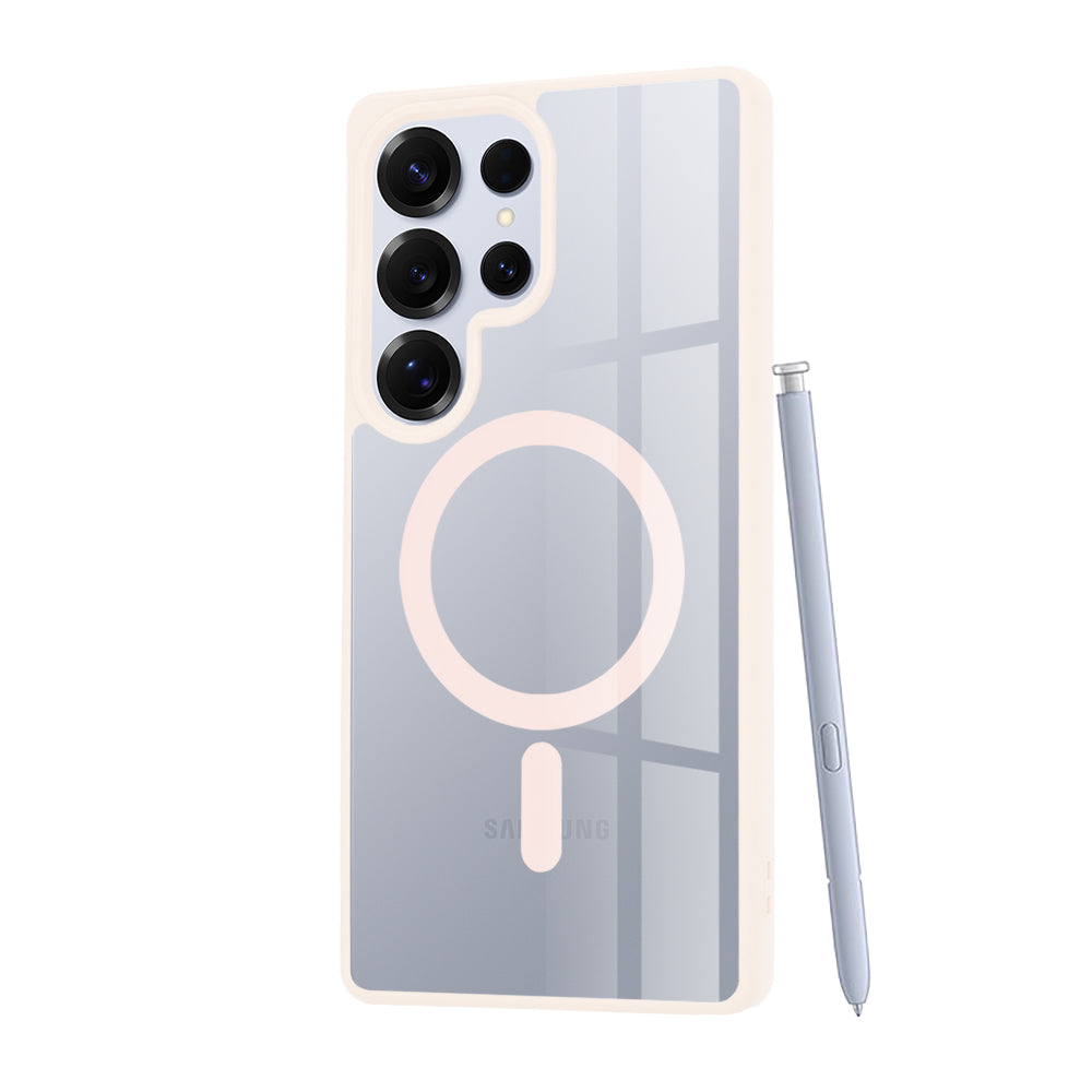 Funda MagSafe para Samsung Galaxy S25 Ultra S938, Techsuit, Pro, Rosa