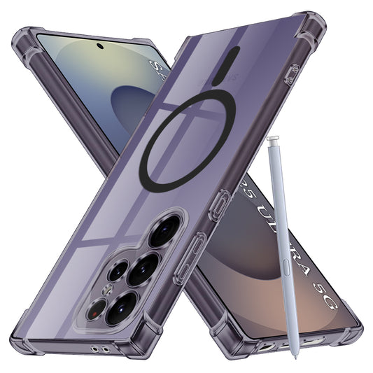 Funda MagSafe para Samsung Galaxy S25 Ultra S938, Techsuit, Transparente a prueba de golpes, Ahumado