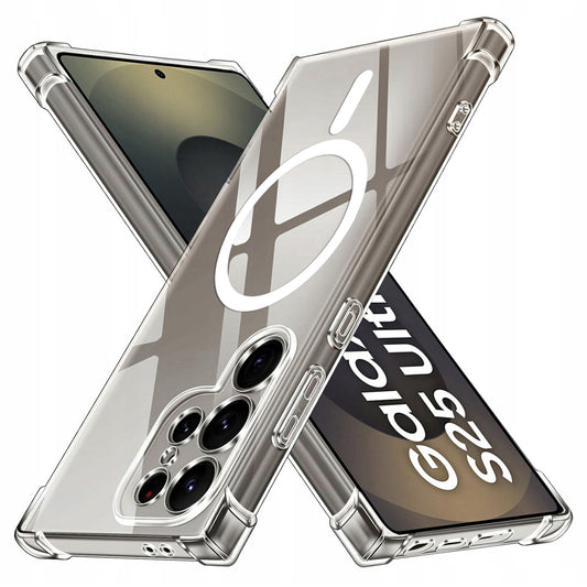 Funda MagSafe para Samsung Galaxy S25 Ultra S938, Techsuit, a prueba de golpes, Transparente