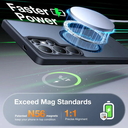 Funda MagSafe para Samsung Galaxy S25 Ultra S938, Torras, Guardian, Transparente