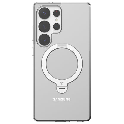 Funda MagSafe para Samsung Galaxy S25 Ultra S938, Torras, Ostand Spin, Transparente