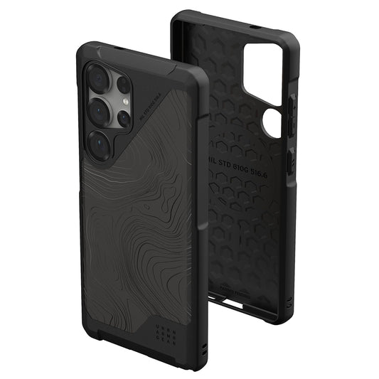 Funda MagSafe para Samsung Galaxy S25 Ultra S938, Urban Armor Gear, Metropolis LT Topography, Negra