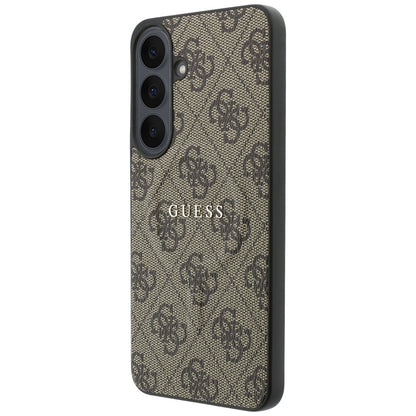 Funda MagSafe para Samsung Galaxy S26 FE S741, Guess, 4G Embossed Ring Classic Logo, Marrón