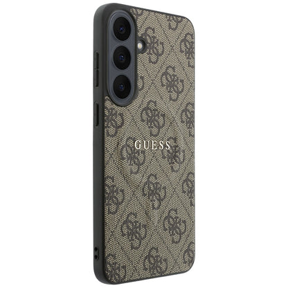 Funda MagSafe para Samsung Galaxy S26 FE S741, Guess, 4G Embossed Ring Classic Logo, Marrón