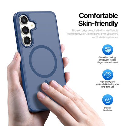 Funda MagSafe para Samsung Galaxy S26 FE S741 / S25 FE, DUX DUCIS, Yind, azul oscuro