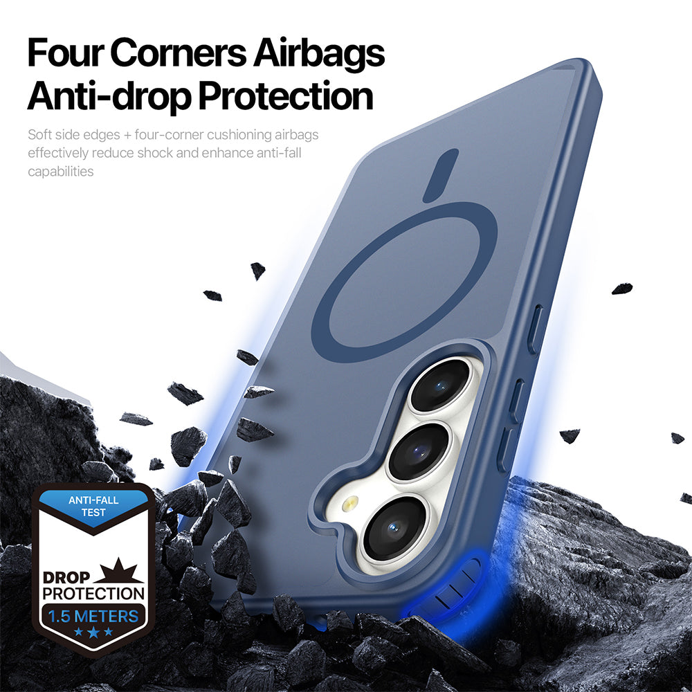 Funda MagSafe para Samsung Galaxy S26 FE S741 / S25 FE, DUX DUCIS, Yind, azul oscuro