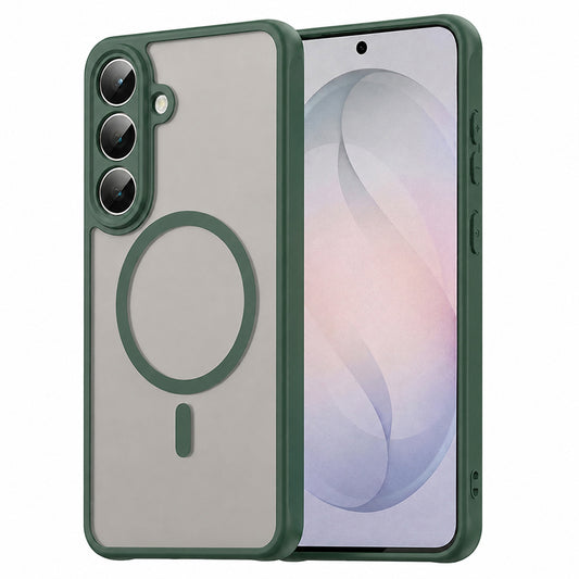 Funda MagSafe para Samsung Galaxy S26 FE S741, Techsuit, HaloFrost II, Verde