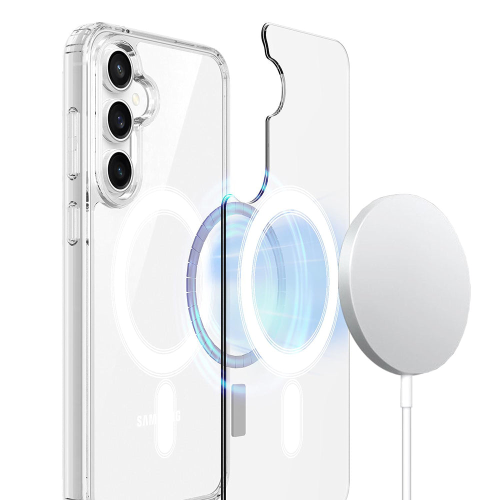 Funda MagSafe para Samsung Galaxy S26 FE S741, Techsuit, Pro, Transparente