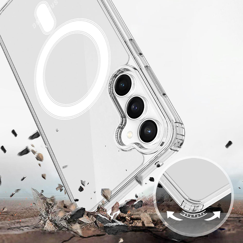 Funda MagSafe para Samsung Galaxy S26 FE S741, Techsuit, Pro, Transparente