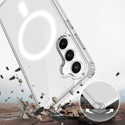 Funda MagSafe para Samsung Galaxy S26 FE S741, Techsuit, Pro, Transparente