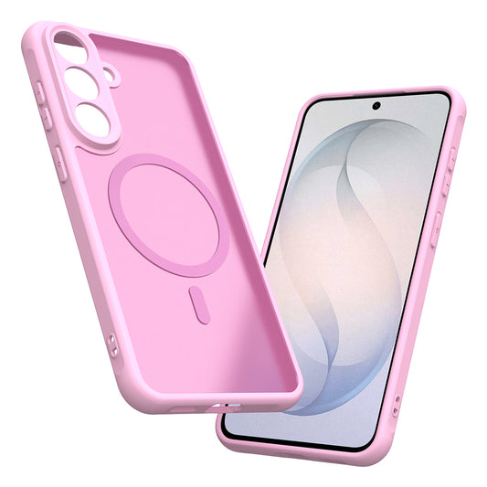 Funda MagSafe para Samsung Galaxy S26 FE S741, Techsuit, HaloFrost II, Rosa