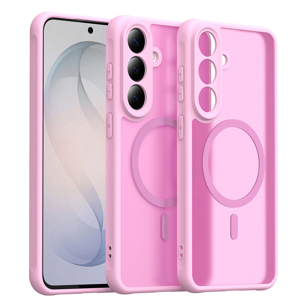 Funda MagSafe para Samsung Galaxy S26 FE S741, Techsuit, HaloFrost II, Rosa