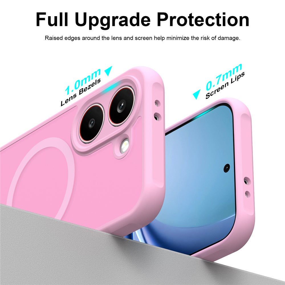 Funda MagSafe para Samsung Galaxy S26 FE S741, Techsuit, HaloFrost II, Rosa