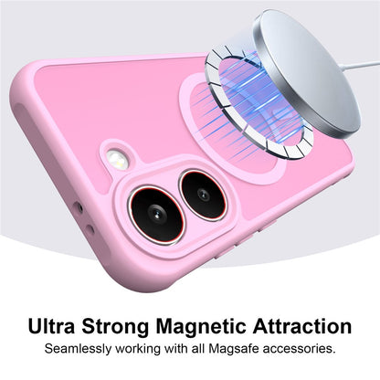 Funda MagSafe para Samsung Galaxy S26 FE S741, Techsuit, HaloFrost II, Rosa