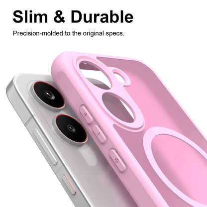 Funda MagSafe para Samsung Galaxy S26 FE S741, Techsuit, HaloFrost II, Rosa