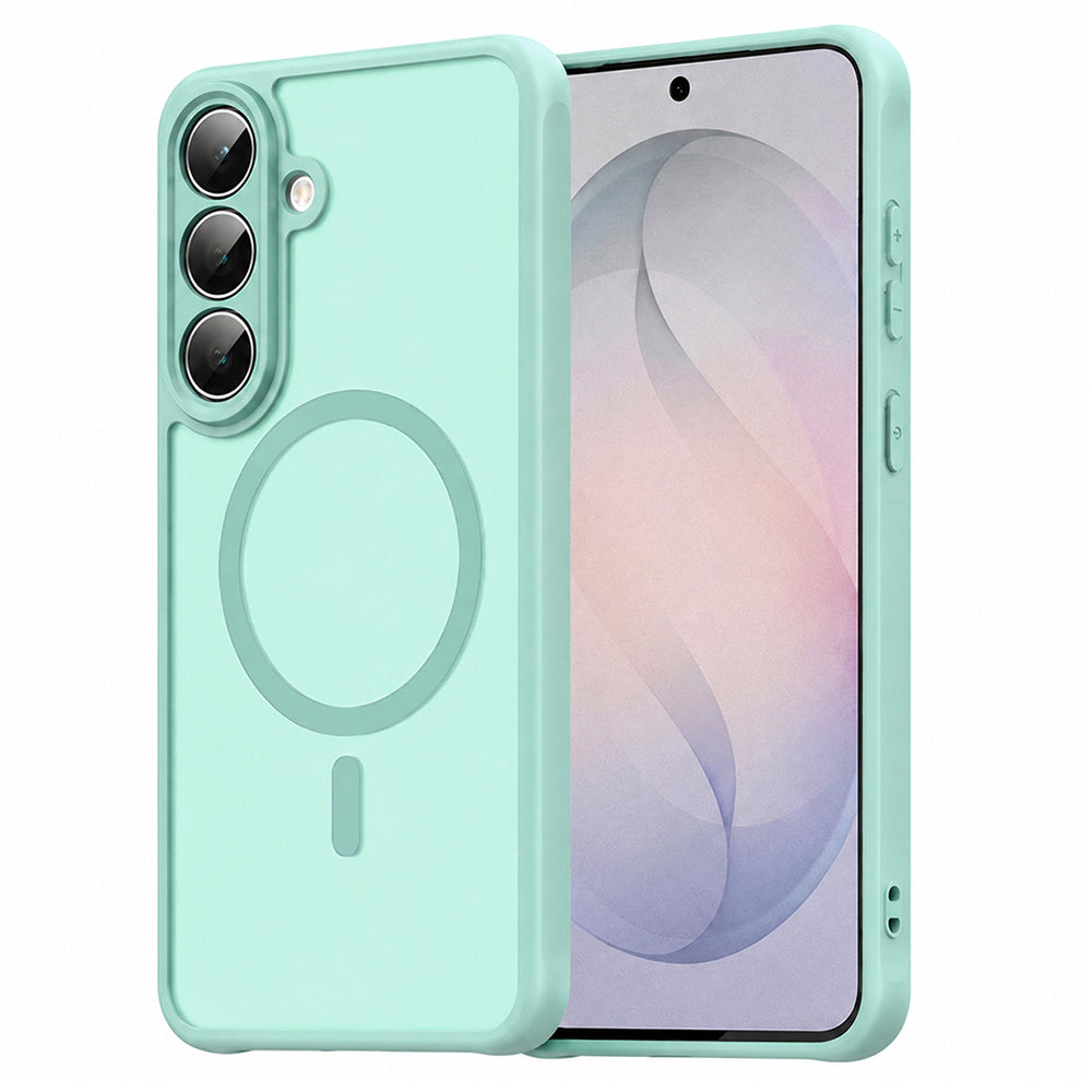 Funda MagSafe para Samsung Galaxy S26 FE S741, Techsuit, HaloFrost II, Verde Claro