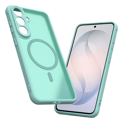Funda MagSafe para Samsung Galaxy S26 FE S741, Techsuit, HaloFrost II, Verde Claro