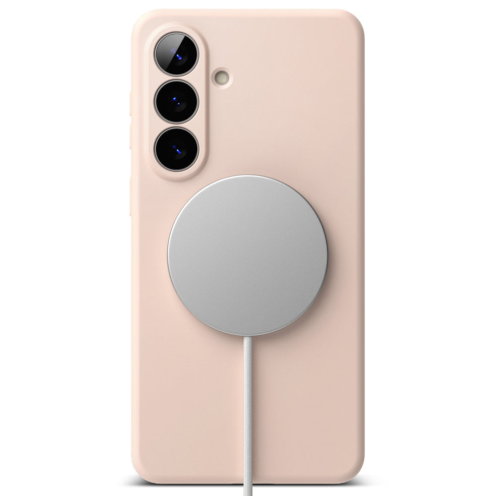 Funda MagSafe para Samsung Galaxy S26 Plus, Ringke, Silicona, Rosa