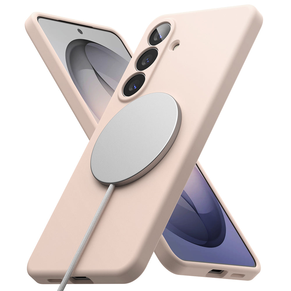 Funda MagSafe para Samsung Galaxy S26 Plus, Ringke, Silicona, Rosa