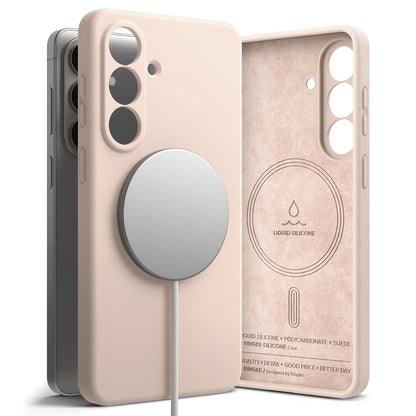 Funda MagSafe para Samsung Galaxy S26 Plus, Ringke, Silicona, Rosa